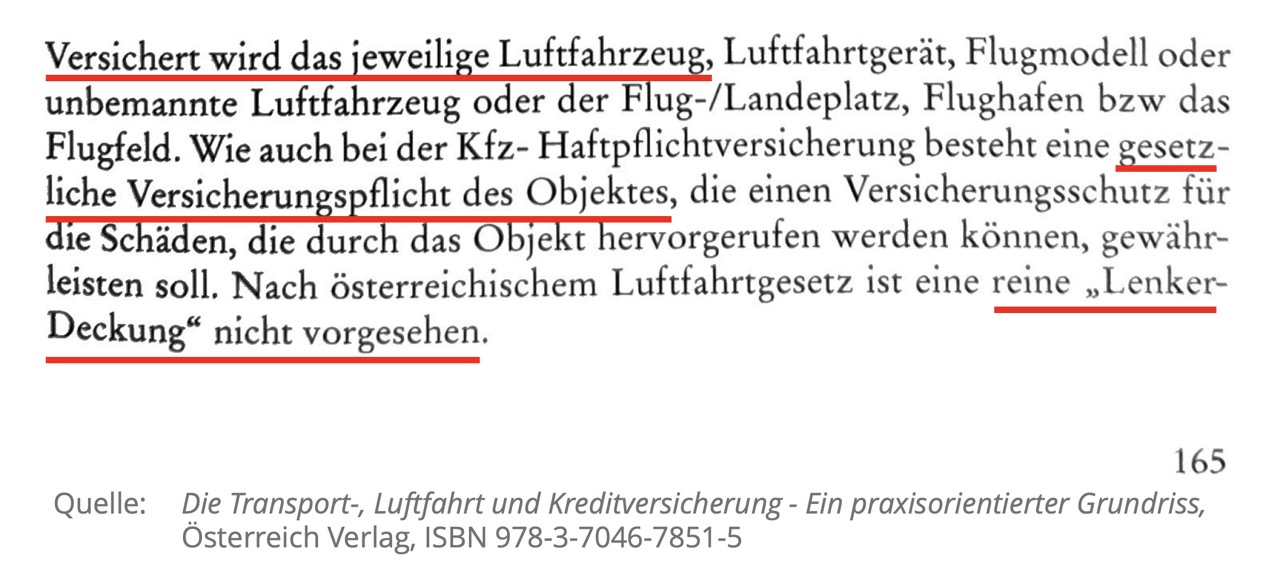 Drohnen Haftpflichtversicherung: Gerätebezogen gemäß Luftfahrtgesetz, Oesterreich Verlag