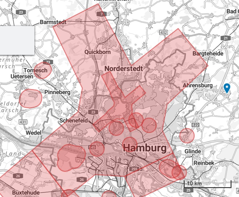 Drohnenkarte für Deutschland