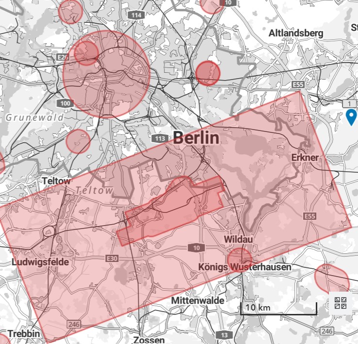 Drohnenkarte für Deutschland