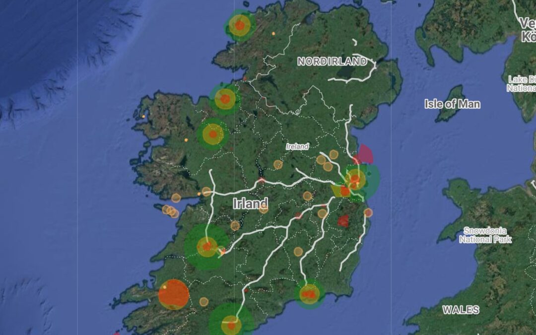Drohnenkarten für Irland