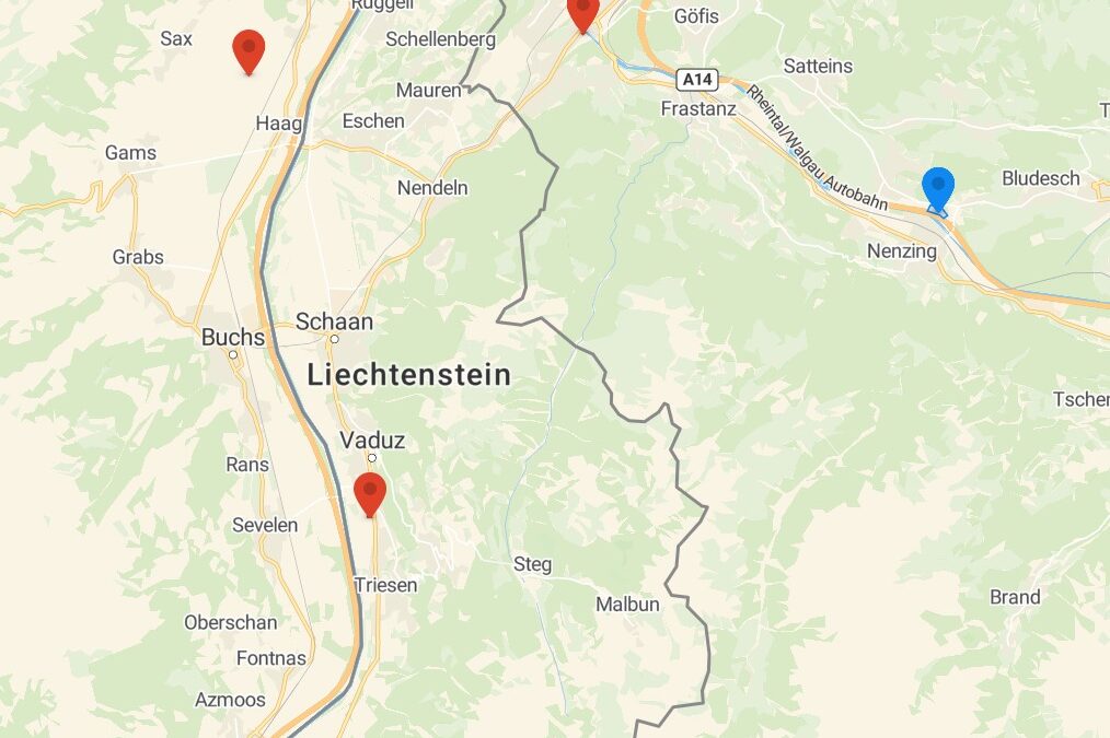 Drohnenkarten für Liechtenstein