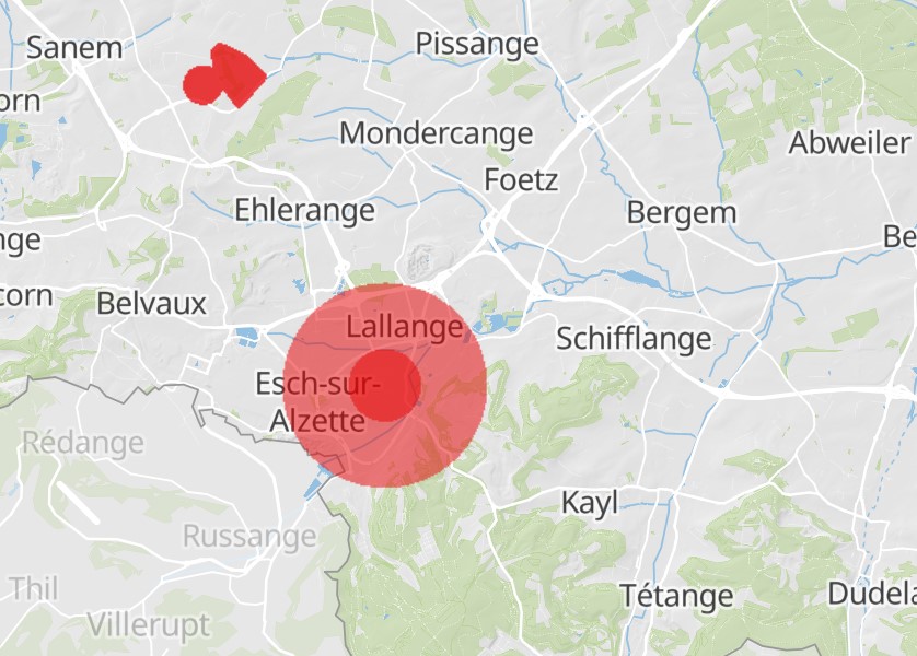 Drohnenkarte für Luxemburg