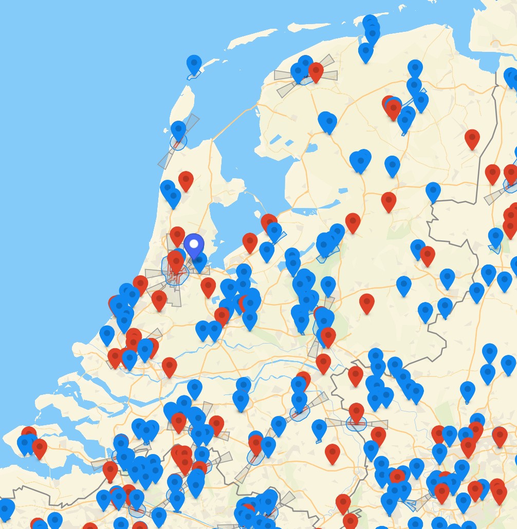 Drohnenkarte für Niederlande