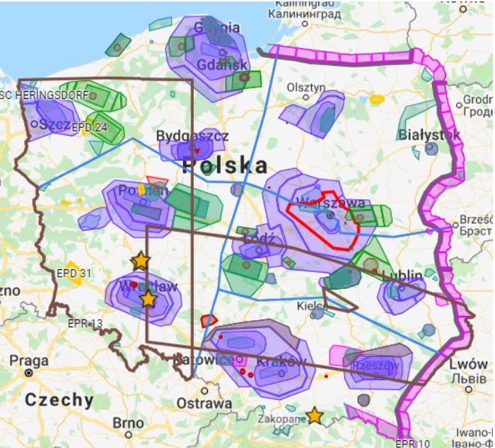 Drohnenkarten für Polen