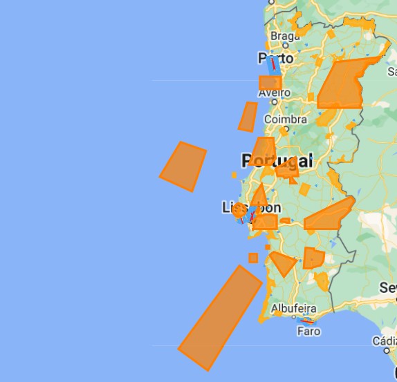 Drohnenkarte für Portugal