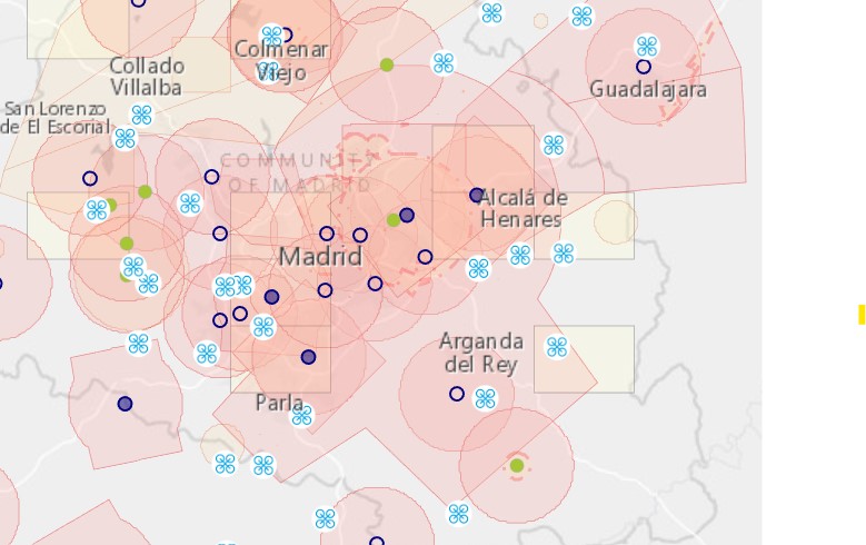 Drohnenkarte für Spanien