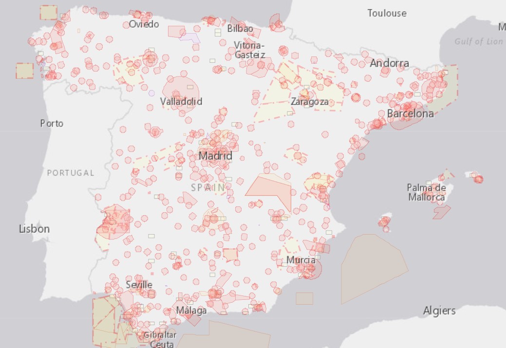 Drohnenkarte für Spanien
