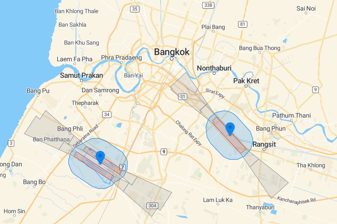 Drohnenkarte für Thailand
