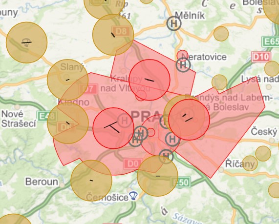 Drohnenkarte für Tschechien